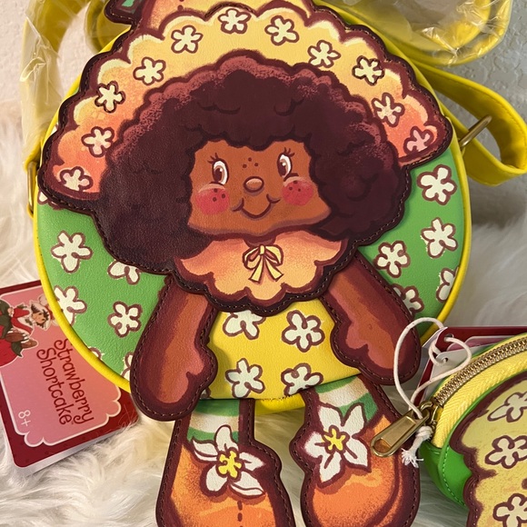 Loungefly Strawberry Shortcake Orange Blossom Crossbody Bag and Coin Purse - Picture 2 of 11